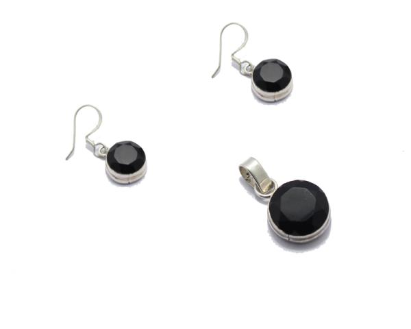 Black Onyx round  set